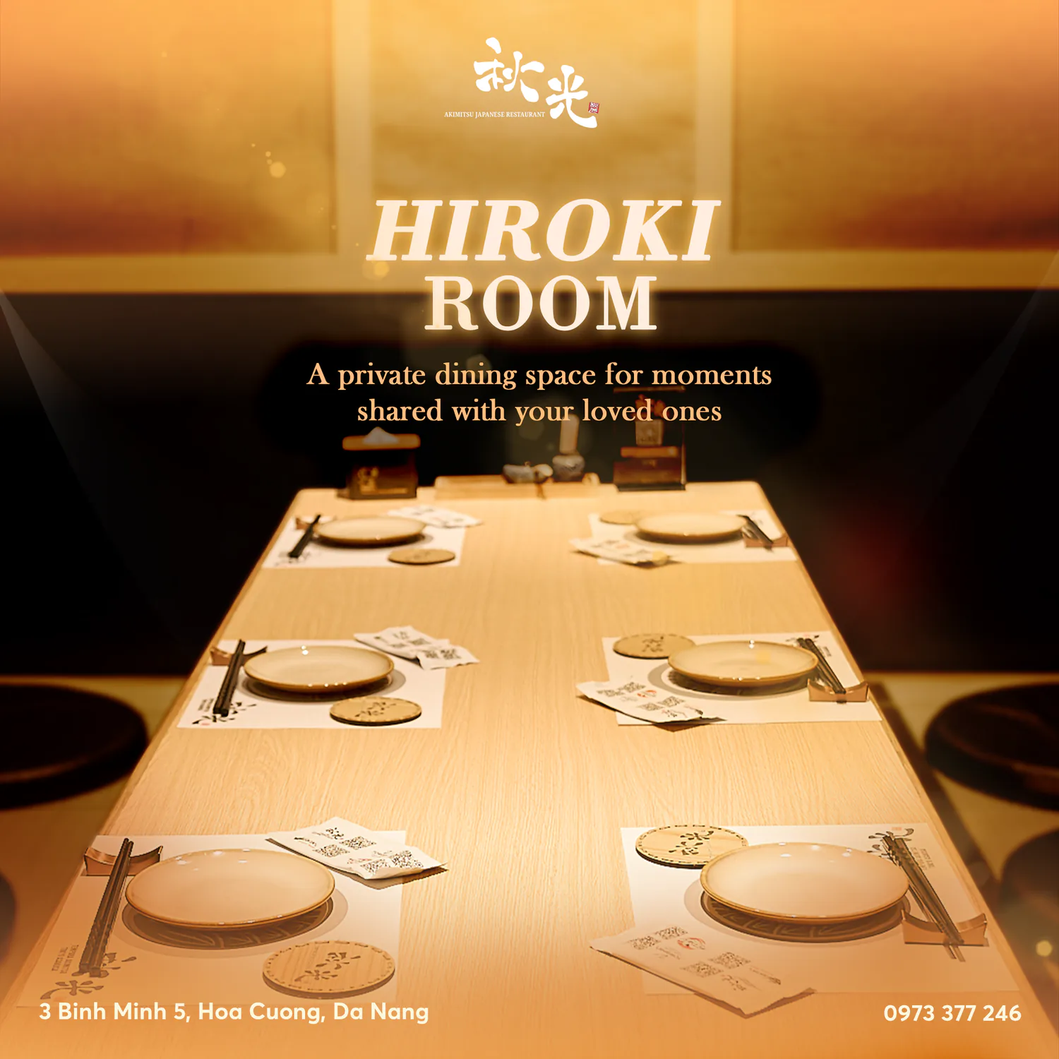 Thiết kế giới thiệu phòng Hiroki tại Akimitsu